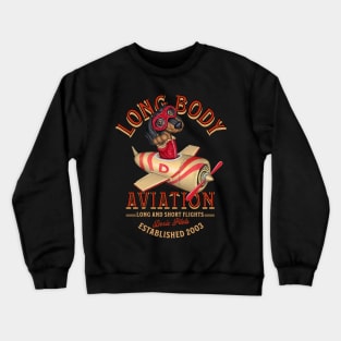 Dachshund Longbody Aviation Crewneck Sweatshirt